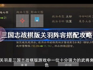 国志战棋版攻略揭秘：关羽最强战法搭配与战术布局详解