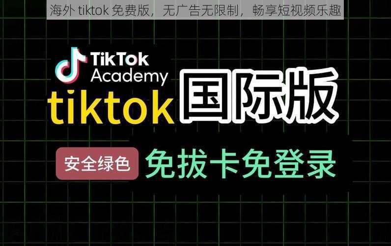 海外 tiktok 免费版，无广告无限制，畅享短视频乐趣